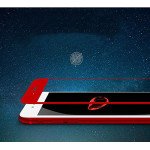 Wholesale iPhone 8 / 7 / 6S / 6 Full Soft Edge Cover Tempered Glass Screen Protector (Apple Red)